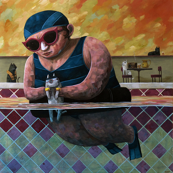 Shadow Knew She was Next_20x20_oilonpanel