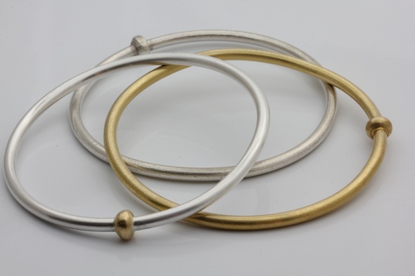 Sarah Amos Gold Silver Bangles