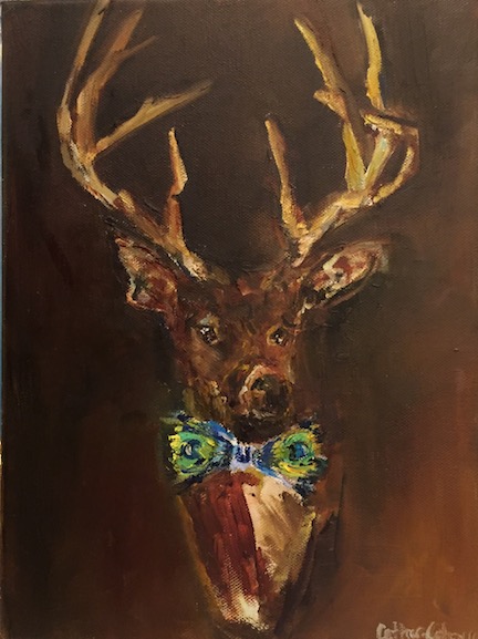 "Mr. Buck" 12"x9" Oil on Canvas